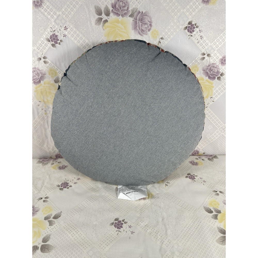 Threshold Woven Cotton Blue Round‎ 16" Throw Pillow